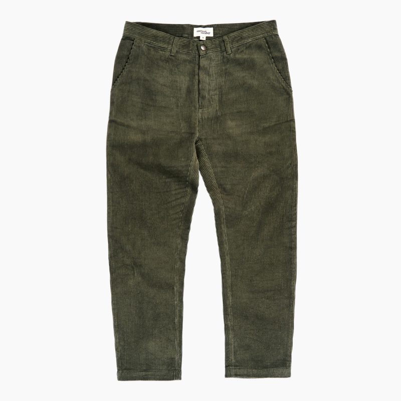 corduroy pants green front